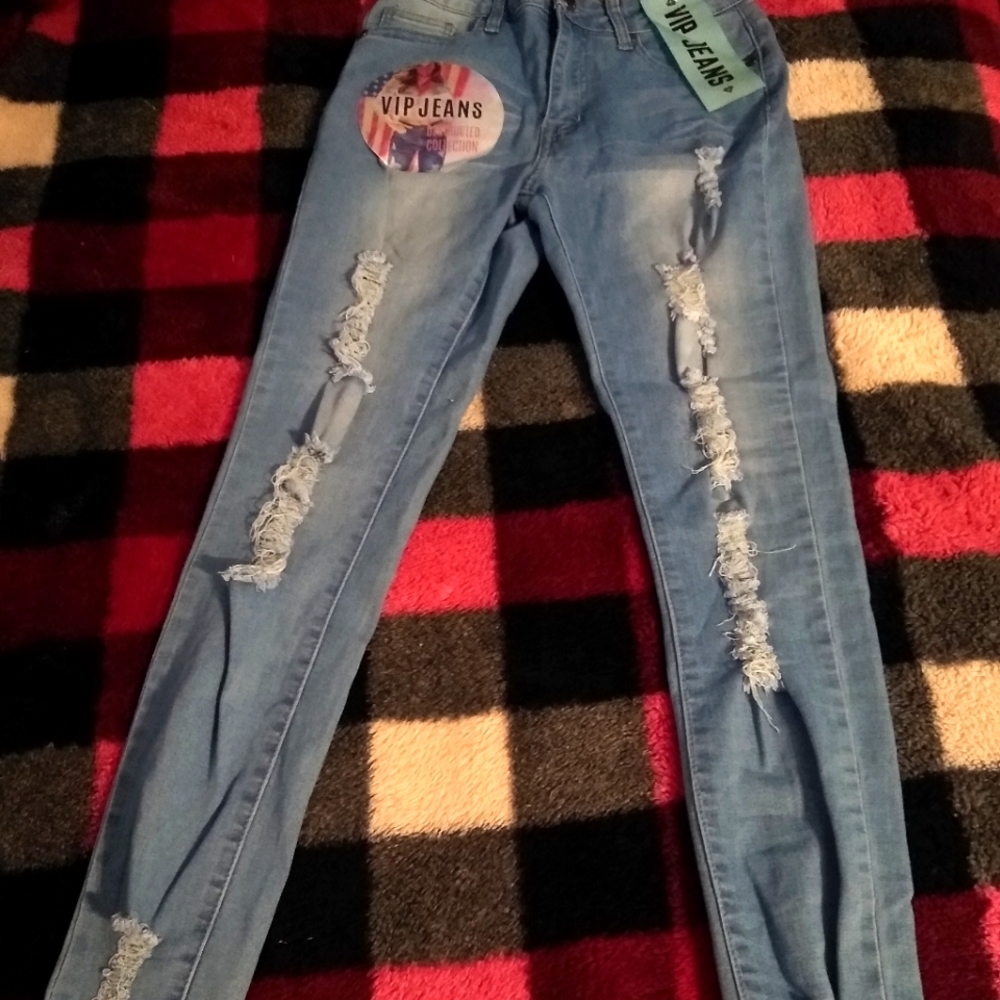 V.I.P. light blue skinny jeans with tags